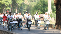 “丝路心相通”中柬友谊骑行活动走进吴哥窟